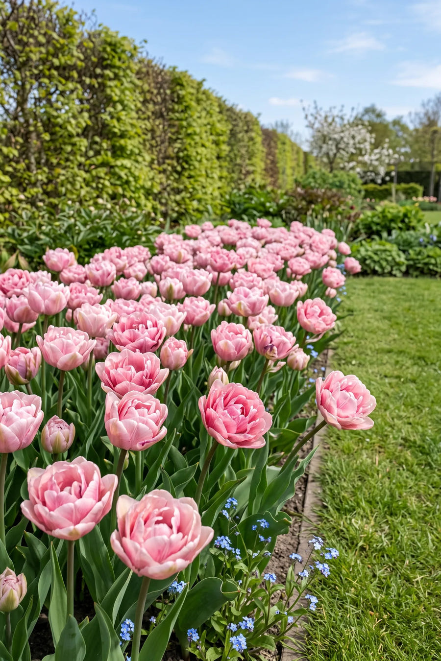 Tulipa Double Dutch — groep in de tuinborder, extra beeld